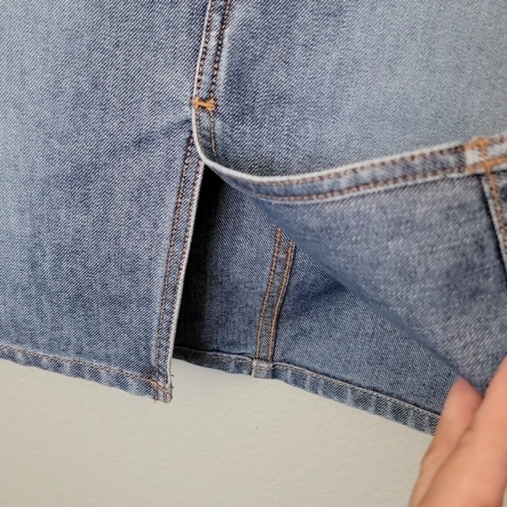 Guess Jeans Sweet Summer Western Front Slit Denim Jean Skirt size 34 Y2K Blue - Picture 3 of 8